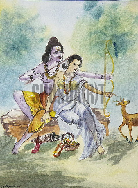 Colour Pencil drawing of Ram And Sita | Drawing : Ram And Sita (Ramayana :  The Legend of Prince Ram) YouTube : Art With Anwit | By Anwit SarkarFacebook